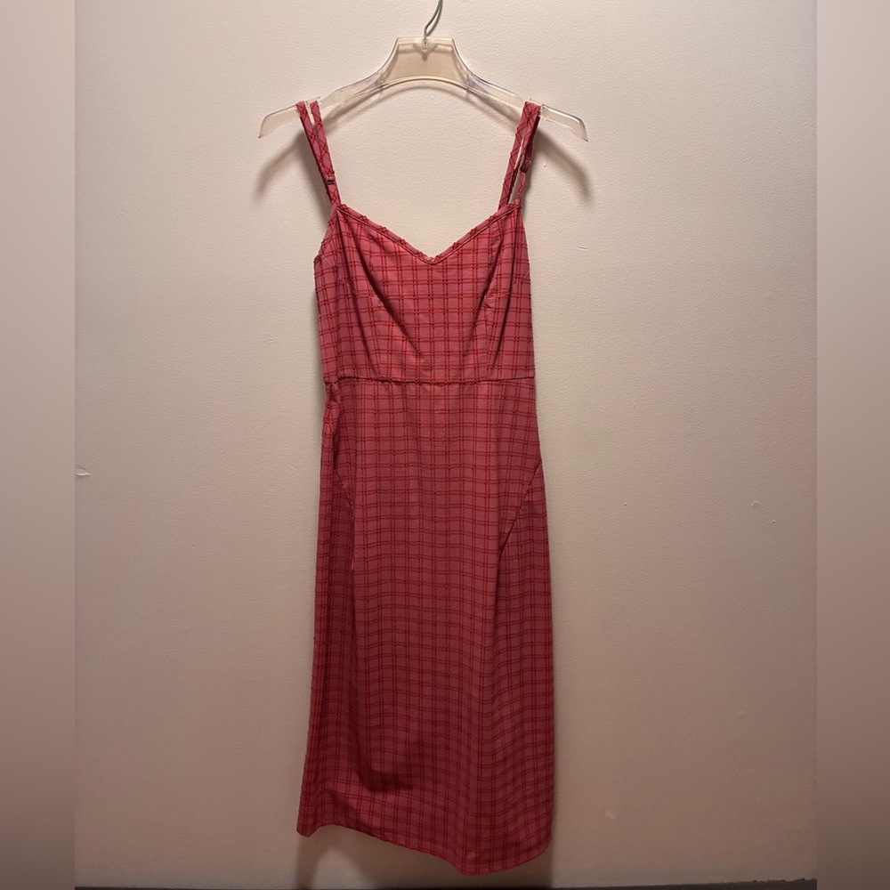Rachel Comey Pink Plaid Midi Dress
